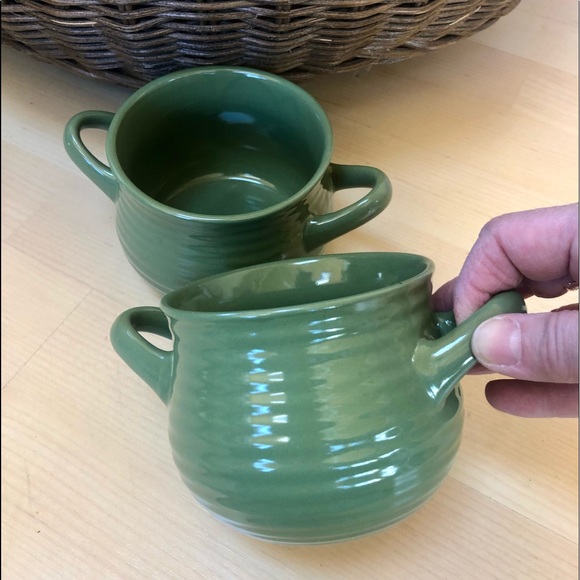 Set of vintage CALIFORNIA PANTRY sage soup bowls - Picture 2 of 4